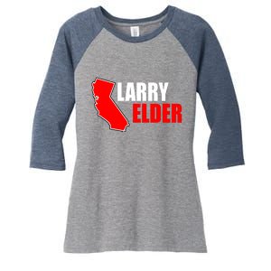 Larry Elder Republican Governor California Women's Tri-Blend 3/4-Sleeve Raglan Shirt