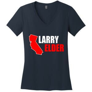 Larry Elder Republican Governor California Women's V-Neck T-Shirt