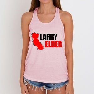 Larry Elder Republican Governor California Women's Knotted Racerback Tank