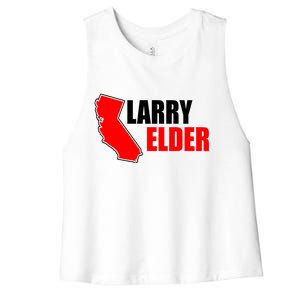 Larry Elder Republican Governor California Women's Racerback Cropped Tank