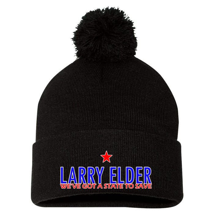 Larry Elder We've Got A State To Save Pom Pom 12in Knit Beanie