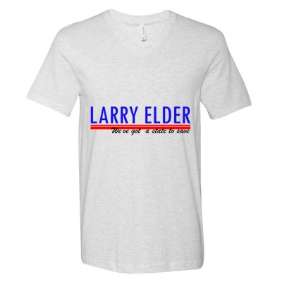 Larry Elder We've Got A State To Save Pro Republican V-Neck T-Shirt