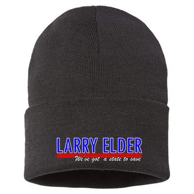 Larry Elder We've Got A State To Save Pro Republican Sustainable Knit Beanie