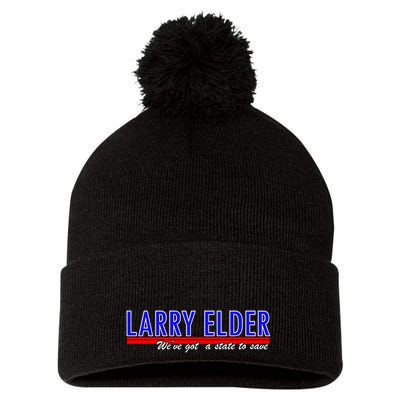 Larry Elder We've Got A State To Save Pro Republican Pom Pom 12in Knit Beanie