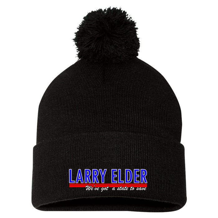 Larry Elder We've Got A State To Save Pro Republican Pom Pom 12in Knit Beanie