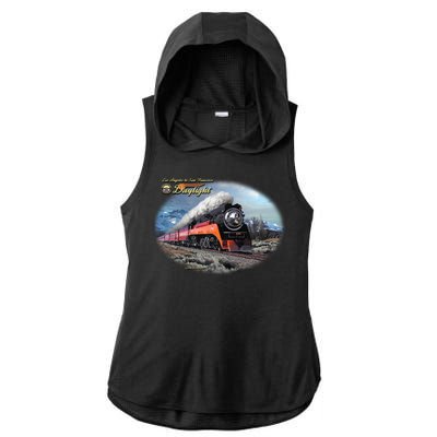 Larry Grossman - Daylight In Winter Train Ladies PosiCharge Tri-Blend Wicking Draft Hoodie Tank