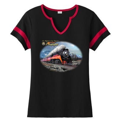 Larry Grossman - Daylight In Winter Train Ladies Halftime Notch Neck Tee