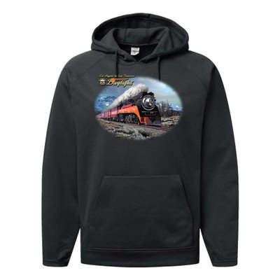 Larry Grossman - Daylight In Winter Train Performance Fleece Hoodie