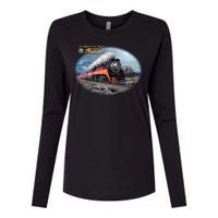 Larry Grossman - Daylight In Winter Train Womens Cotton Relaxed Long Sleeve T-Shirt