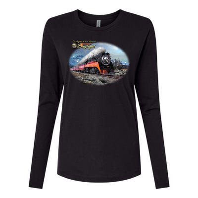 Larry Grossman - Daylight In Winter Train Womens Cotton Relaxed Long Sleeve T-Shirt