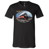 Larry Grossman - Daylight In Winter Train V-Neck T-Shirt