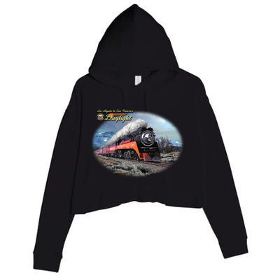 Larry Grossman - Daylight In Winter Train Crop Fleece Hoodie