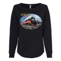 Larry Grossman - Daylight In Winter Train Womens California Wash Sweatshirt