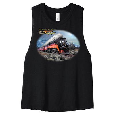 Larry Grossman - Daylight In Winter Train Women's Racerback Cropped Tank