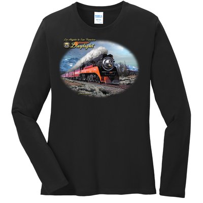 Larry Grossman - Daylight In Winter Train Ladies Long Sleeve Shirt