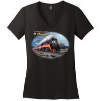 Larry Grossman - Daylight In Winter Train Women's V-Neck T-Shirt