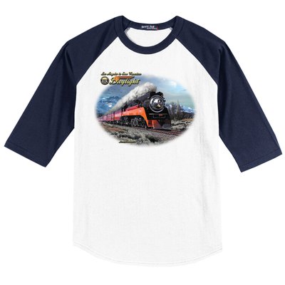 Larry Grossman - Daylight In Winter Train Baseball Sleeve Shirt