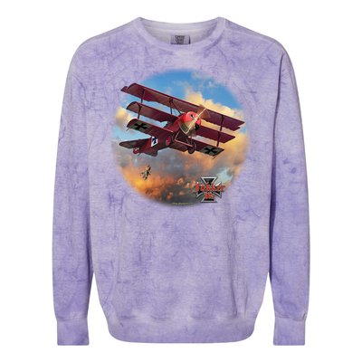 Larry Grossman - Fokker Tri-Plane Colorblast Crewneck Sweatshirt