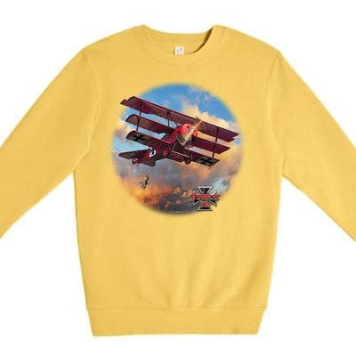 Larry Grossman - Fokker Tri-Plane Premium Crewneck Sweatshirt