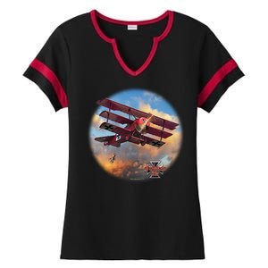 Larry Grossman - Fokker Tri-Plane Ladies Halftime Notch Neck Tee