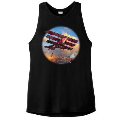 Larry Grossman - Fokker Tri-Plane Ladies PosiCharge Tri-Blend Wicking Tank