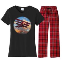 Larry Grossman - Fokker Tri-Plane Women's Flannel Pajama Set