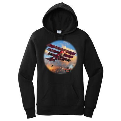 Larry Grossman - Fokker Tri-Plane Women's Pullover Hoodie