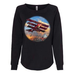 Larry Grossman - Fokker Tri-Plane Womens California Wash Sweatshirt