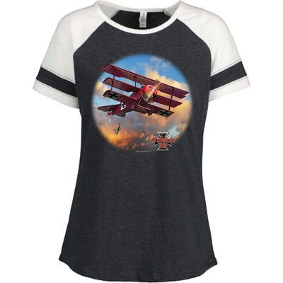 Larry Grossman - Fokker Tri-Plane Enza Ladies Jersey Colorblock Tee