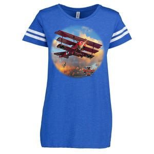 Larry Grossman - Fokker Tri-Plane Enza Ladies Jersey Football T-Shirt