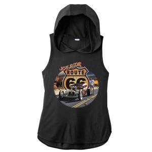 Larry Grossman - Joy Ride On 66 Ladies PosiCharge Tri-Blend Wicking Draft Hoodie Tank