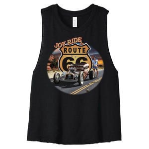 Larry Grossman - Joy Ride On 66 Women's Racerback Cropped Tank