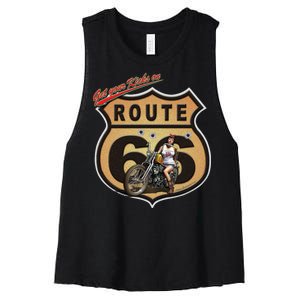 Larry Grossman - Kicks On RT 66 Women's Racerback Cropped Tank