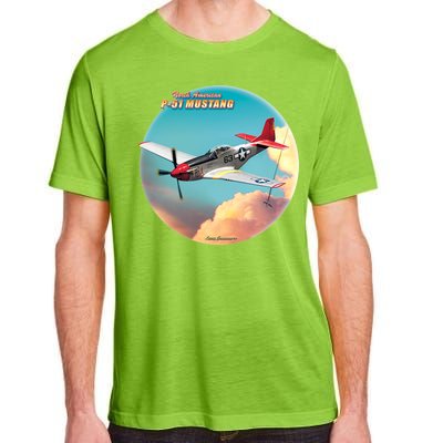 Larry Grossman - P-51 Mustang Plane Adult ChromaSoft Performance T-Shirt