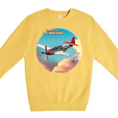 Larry Grossman - P-51 Mustang Plane Premium Crewneck Sweatshirt