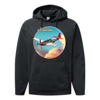 Larry Grossman - P-51 Mustang Plane Performance Fleece Hoodie