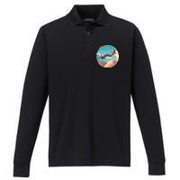 Larry Grossman - P-51 Mustang Plane Performance Long Sleeve Polo