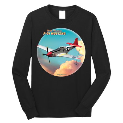 Larry Grossman - P-51 Mustang Plane Long Sleeve Shirt