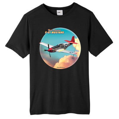 Larry Grossman - P-51 Mustang Plane Tall Fusion ChromaSoft Performance T-Shirt