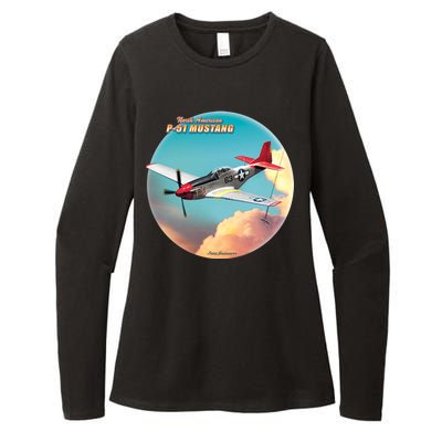 Larry Grossman - P-51 Mustang Plane Womens CVC Long Sleeve Shirt