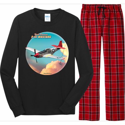 Larry Grossman - P-51 Mustang Plane Long Sleeve Pajama Set