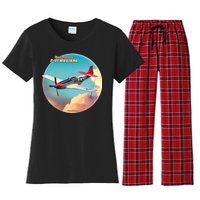 Larry Grossman - P-51 Mustang Plane Women's Flannel Pajama Set