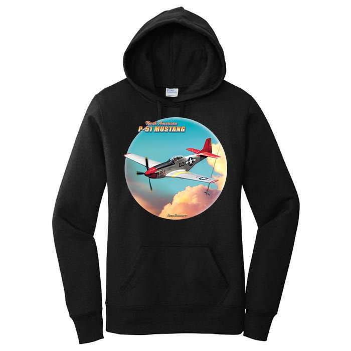 Larry Grossman - P-51 Mustang Plane Women's Pullover Hoodie