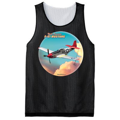 Larry Grossman - P-51 Mustang Plane Mesh Reversible Basketball Jersey Tank