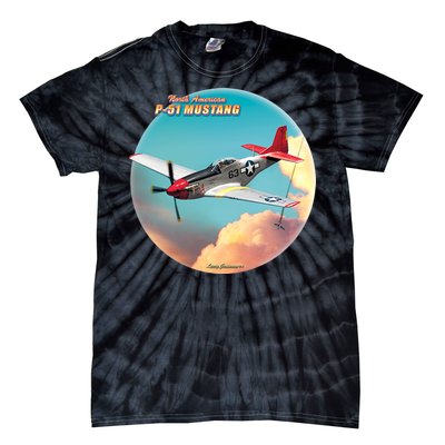 Larry Grossman - P-51 Mustang Plane Tie-Dye T-Shirt