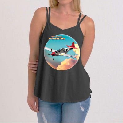 Larry Grossman - P-51 Mustang Plane Women's Strappy Tank