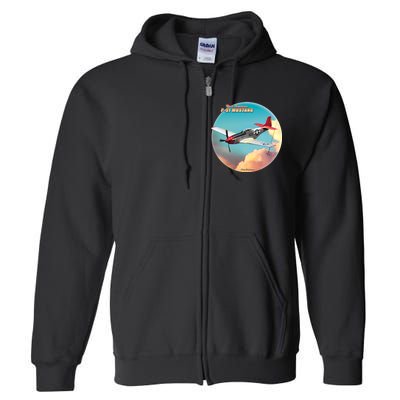 Larry Grossman - P-51 Mustang Plane Full Zip Hoodie