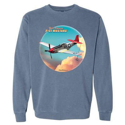 Larry Grossman - P-51 Mustang Plane Garment-Dyed Sweatshirt