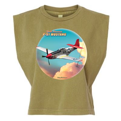 Larry Grossman - P-51 Mustang Plane Garment-Dyed Women's Muscle Tee