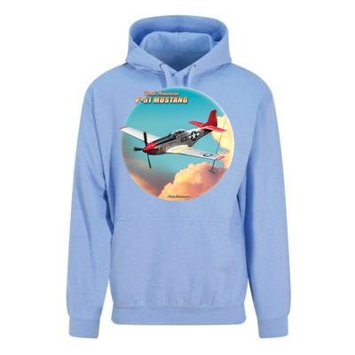 Larry Grossman - P-51 Mustang Plane Unisex Surf Hoodie